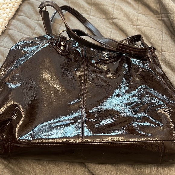 Brown Patton, leather coach bag - Picture 2 of 3